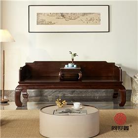 赞比亚血檀三屏风围子罗汉床