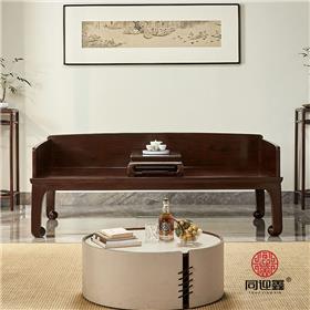 赞比亚血檀三围素面罗汉床