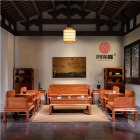 缅花三围独板沙发