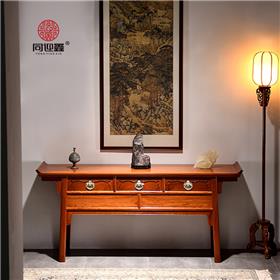 缅花王世襄同款翘头三联柜